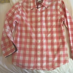 Boys JCREW Checked Button Down Shirt-Sz 4-5